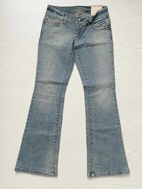Vintage Y2K American Eagle AE Artist Jeans 2 Short Low Rise Skinny Flare